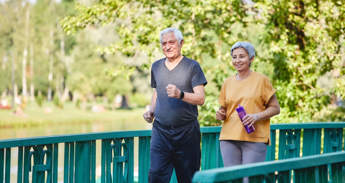 older people jogging 