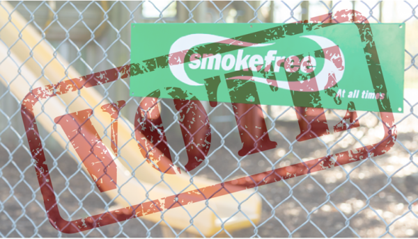 Vote over smokefree sign