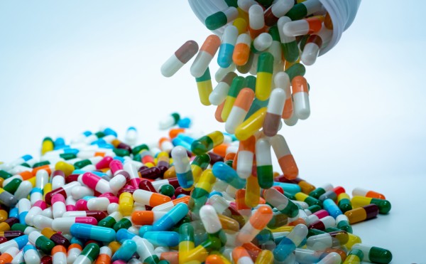coloured pills representing overprescribing 