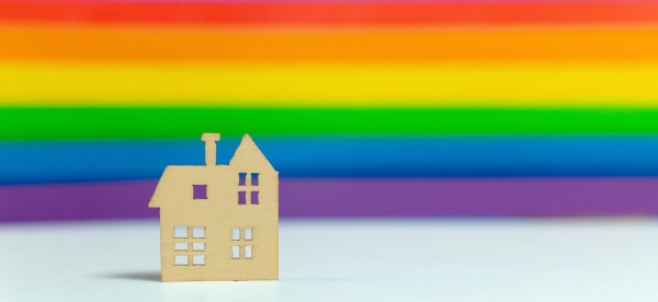 LGBTIQ+ flag and house