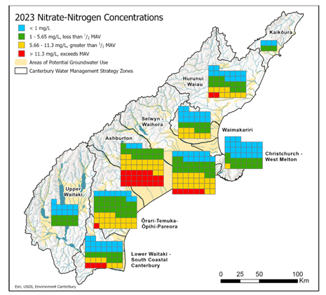 Figure 1: Nitrate-nitrogen concentrations 